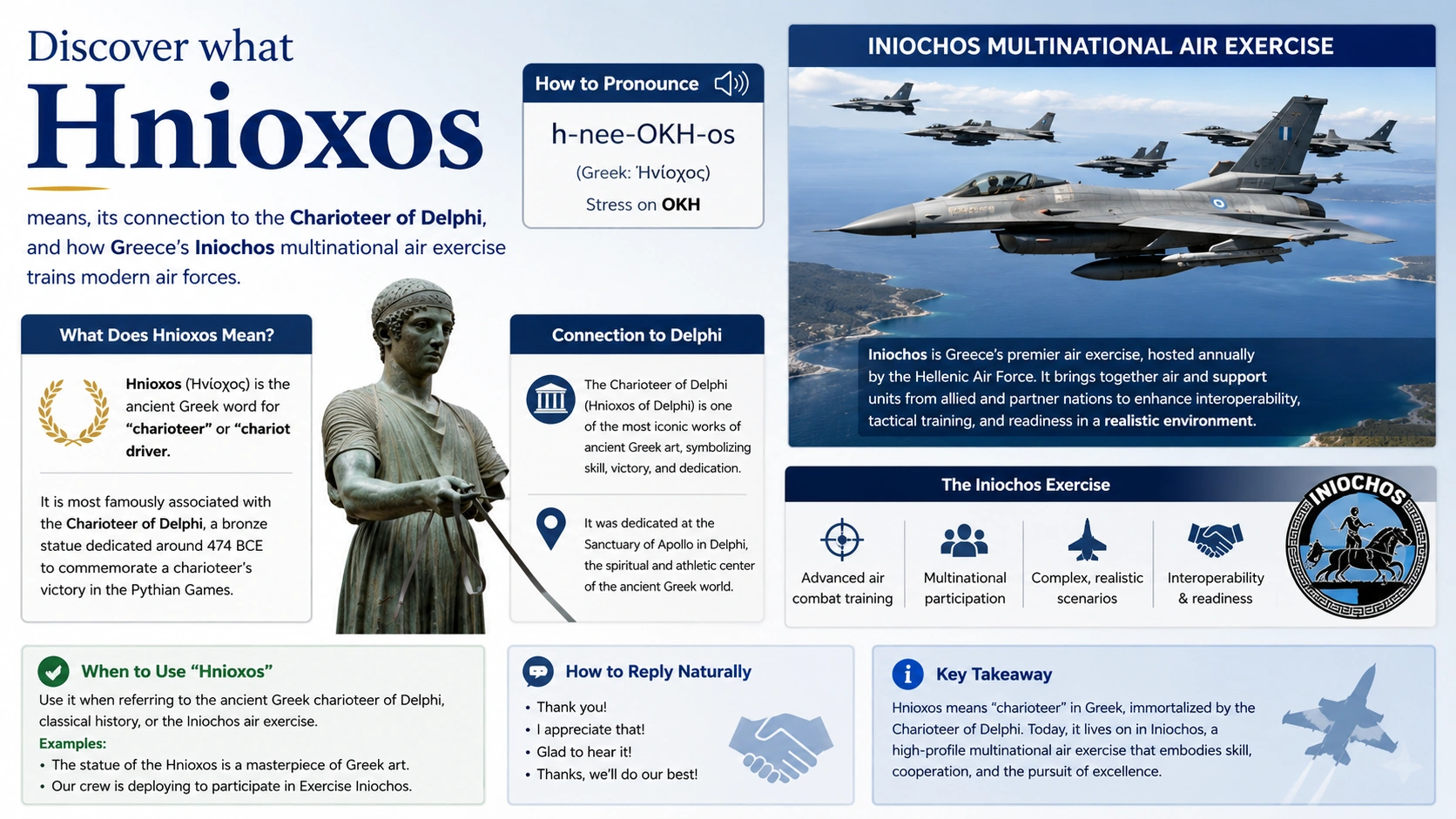 Hnioxos Explained: From the Charioteer of Delphi to Greece’s Modern Air Exercise